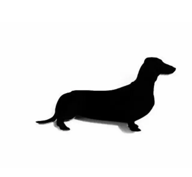 Dachshund Corto Abrigo Perro Forma Letrero de Pared Arte Kennel Placa en Negro