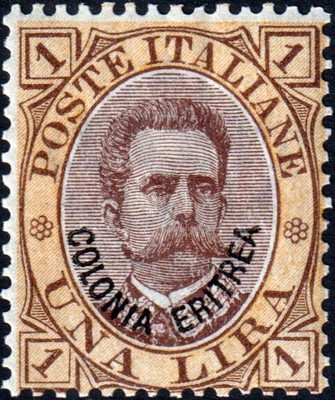 su 1 b Colonie bruno 1924-2 cent MNH nuovo Sassone n.80 Eritrea 