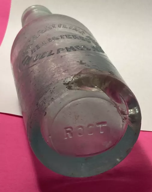 Antique Delphos Bottling Works Soda Bottle, Delphos Ohio, 8” Vintage Glass