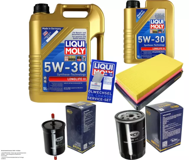 FILTRE DE KIT D'INSPECTION HUILE LIQUI MOLY 6L 5W-30 pour VW Golf IV 1J1 1.6 1.8