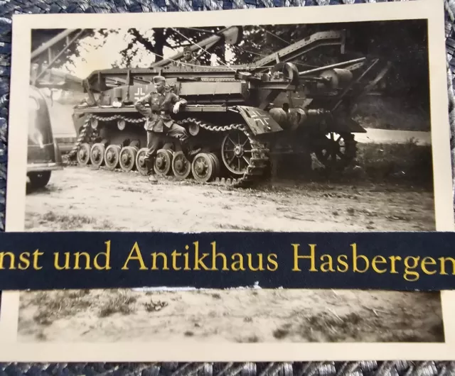wk2 2wk Foto Brückenlegepanzer IV Wehrmacht Panzer Balkenkreuz Soldaten Belgien