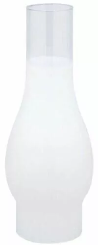 10" Frosted Glass Chimney Hurricane Oil Lamp Shade Replacement Globe 3" Fitter