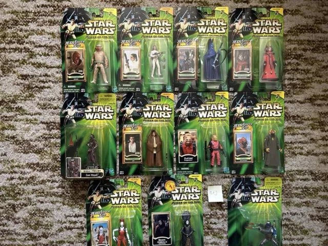 Star Wars Figuren Power Of The Jedi Konvolut 11 Stück in OVP, Kenner Hasbro, top