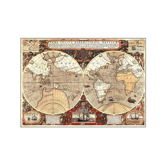 Poster Mappa Vecchio Mondo Stile Vintage Arte Decorazione Da Parete Stampa Taglie A1 A2