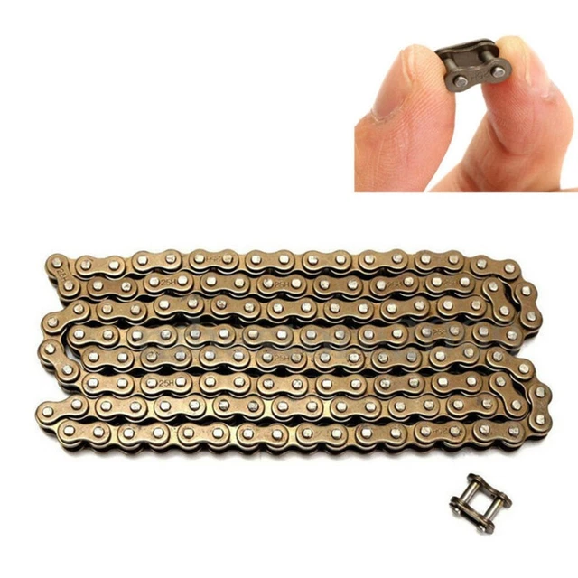 Yctze pour chaîne quad électrique pour kit chaine pocket bike Chaîne de moto 25 H 158 liens de remplacement de chaîne en acier inoxydable pour 47cc 49cc vélo de poche Mini Quad Yctze pour chaîne quad électrique pour kit chaine pocket bike Chaîne de moto 25 H 158 liens de remplacement de chaîne en acier inoxydable pour 47cc 49cc vélo de poche Mini Quad