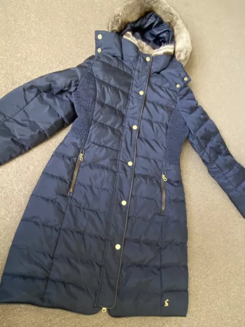 JOULES CALDECOTT FITTED Navy Padded Feather Down Coat Size 10