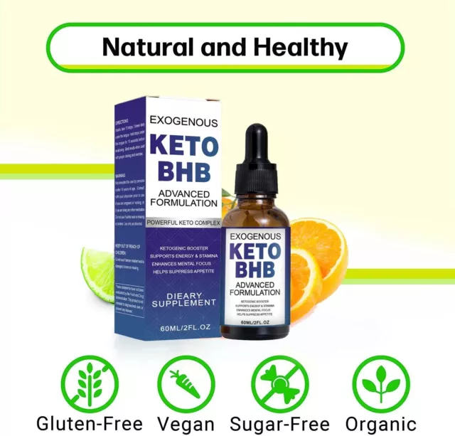 Slimming Keto Drops Burning Body Fat Appetite Suppressant Replenish Energy 60ml