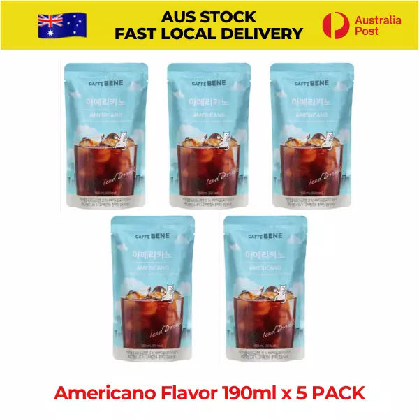 Americano Iced Flavor coffee Korean Style Coffee 190ml X 5 packs Caffe Bane