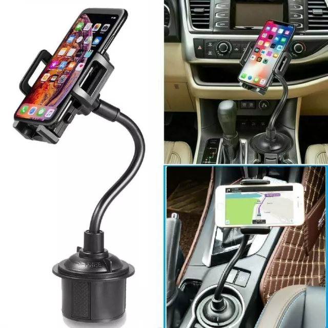 New Universal Car Mount Adjustable Gooseneck Cup Holder Cradle for Cell Phone US