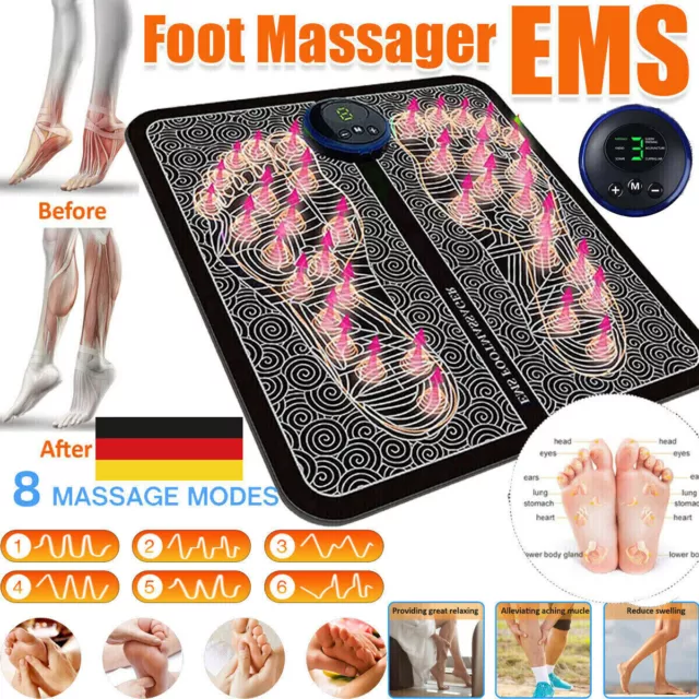 Elektrisches EMS Fußmassagegerät Füße-Muskelstimulator Fußmassage Matte USB~NEU
