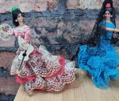 Vintage Spanish Marin Chiclana Flamenco Dancers with  Violin Dolls collection