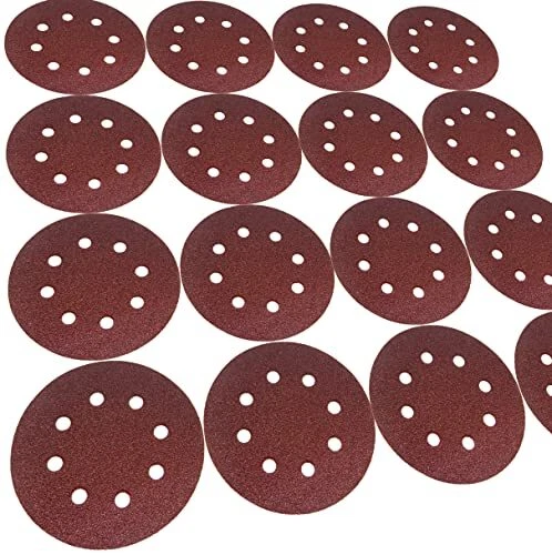 EFFEKTWERK Papier Abrasif 125 mm - 60 pièces - Disques Abrasifs Professionnel...