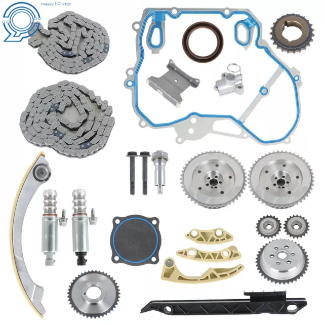 For GM Ecotec 2.2L 2.4L Timing Chain Kit VCT Selenoid Actuator Gear Cover Gasket