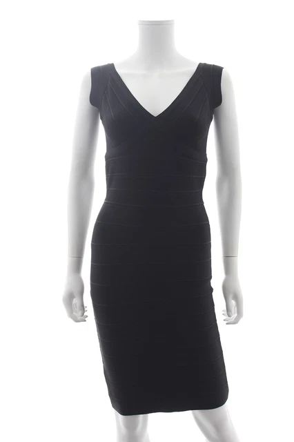 Robe Bandage Hervé Léger Taille M - Modèle Bandage Authentique, Couleur Violet, Occasion Très Bon état