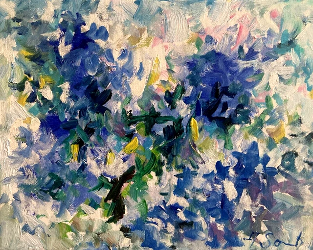 Oil Painting Canvas Impressionism Collectable COA Flowers Lilacs