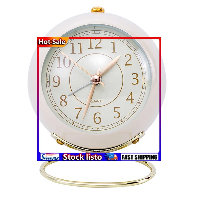 A/A Enouk - Reloj despertador analógico con luz de noche para niños Hot