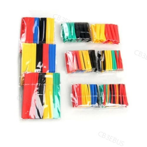 328PCS 2:1 Polyolefin Heat Shrink Tubing Tube Sleeve Wrap Wire Assortment CB3