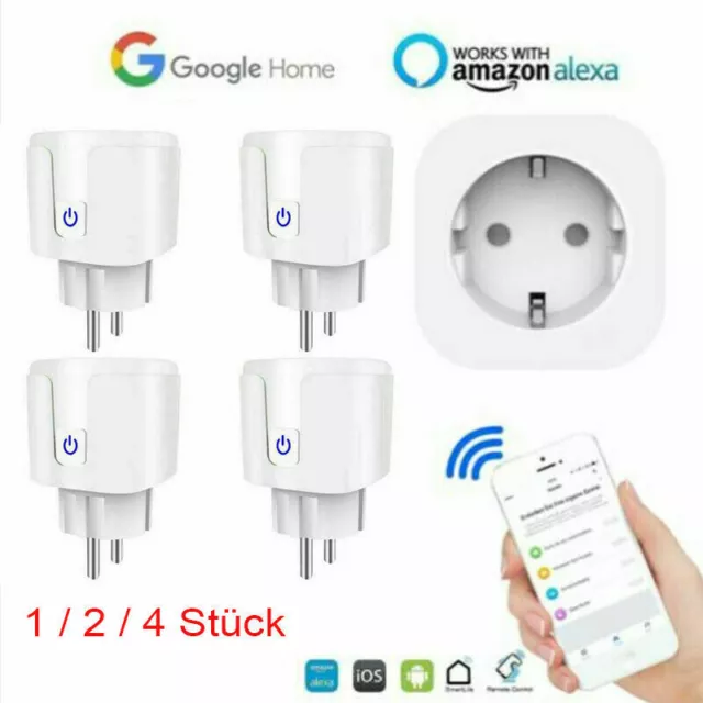 Smart Home WIFI WLAN Steckdose für Amazon Alexa Fernbedienung Socket Stecker DE