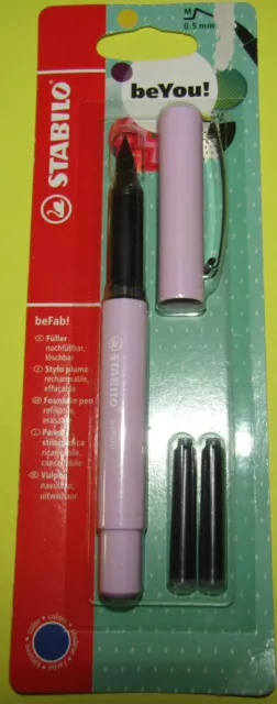 Füller STABILO beFab! Pastel in lila Einzelstift inklusive 3 Patronen NEU OVP