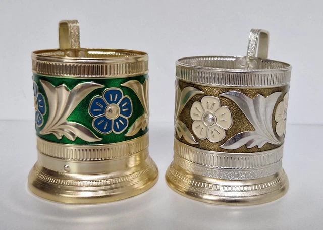 2 soportes de vidrio de té soporte de vidrio vaso de té canico de podsta soporte de vidrio té Rusia