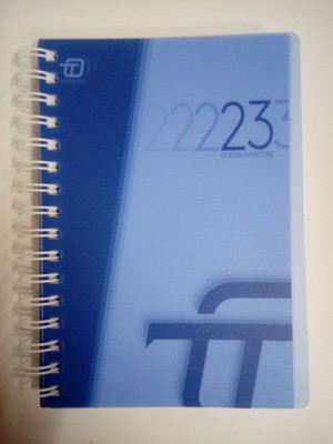 Agenda Intempo 2023 Agenda Giornaliera Spiralata poliplan 15x21 Azzurro 091 