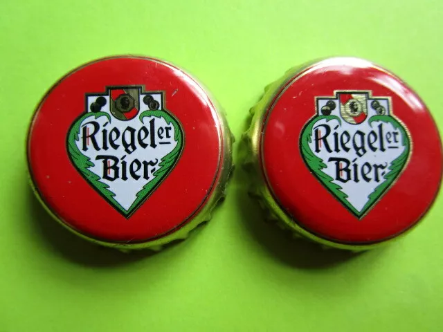 2 KK Kronkorken Riegeler Bier 🍺 Chapa Bottle Cap Tappi ohne Knick