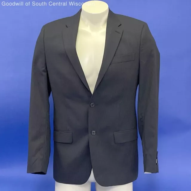 Men's NWT Calvin Klein Navy Pinstripe Slim Fit Suit Jacket Sz 38R