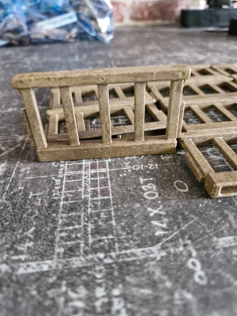 Lot De 2 Rambardes En Bois Pour Château Playmobil - Réf. 3445, 3450, 3666 (Occasion)