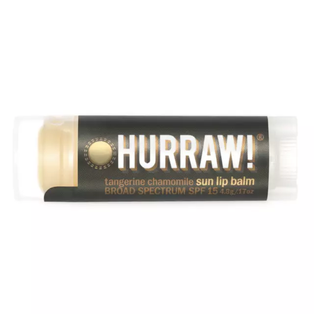 Hurraw! Certified Vegan SPF 15 Sun Tangerine & Chamomile Lip Balm 4.3 g