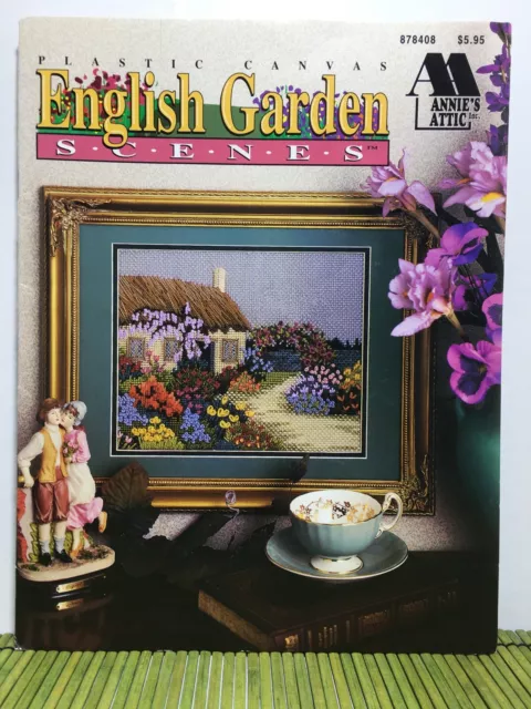 Patrones de escenas de jardín inglés lona de plástico Annies 878408 1995