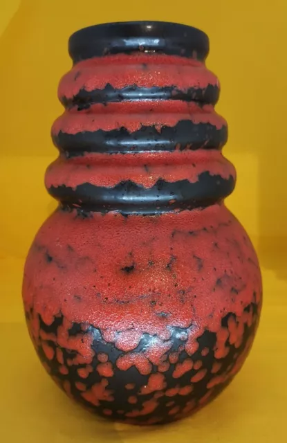 Scheurich Keramik - Fat Lava - Vase - Rot - Serie Wien 269 - H: 22 cm - 1970er