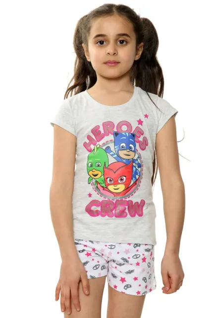 Girls Character PJ Masks Cartoon Pyjamas Nightwear Kids PJs Set Age Years 3-8