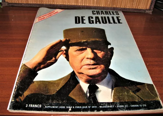 PARIS JOUR supplément au n° 3474 nov. 1970 - CHARLES DE GAULLE