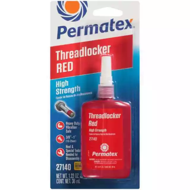 PERMATEX® 27140 HIGH STRENGTH THREADLOCKER RED, 36 ML UK Stock