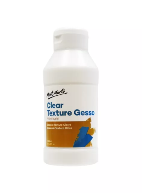 Clear Texture Gesso 250ml Acrylic & Oil Paint Gesso Mont Marte Gesso Primer