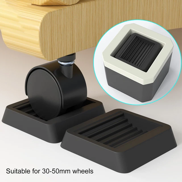 4 piezas/juego de almohadillas de ruedas para silla silla fija antivibración gran franja de fricción