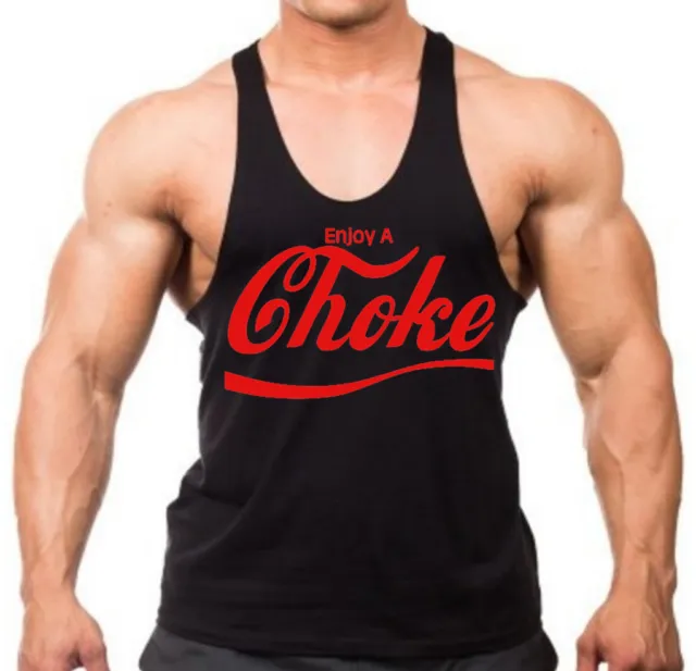 Enjoy Choke Stringer Muscle Workout Gym Jiu Jitsu MMA BJJ Funny Tank Top T Shirt
