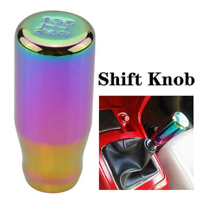 Car Neo Chrome 5 speed manual Long Bar-Shape Drifting Shift Knob w/Adapters