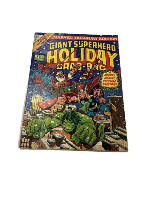 Vintage Marvel Treasury Edition #13 1976 Giant Superhero Holiday Grab-Bag