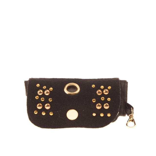 Dispensador de bolsa de caca de residuos de fieltro DOROTHEE SCHUMACHER con clip tachonado