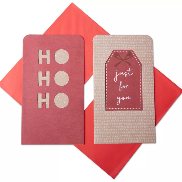 Traditional Christmas Money Wallets Kraft Card with Envelopes Pack of 4