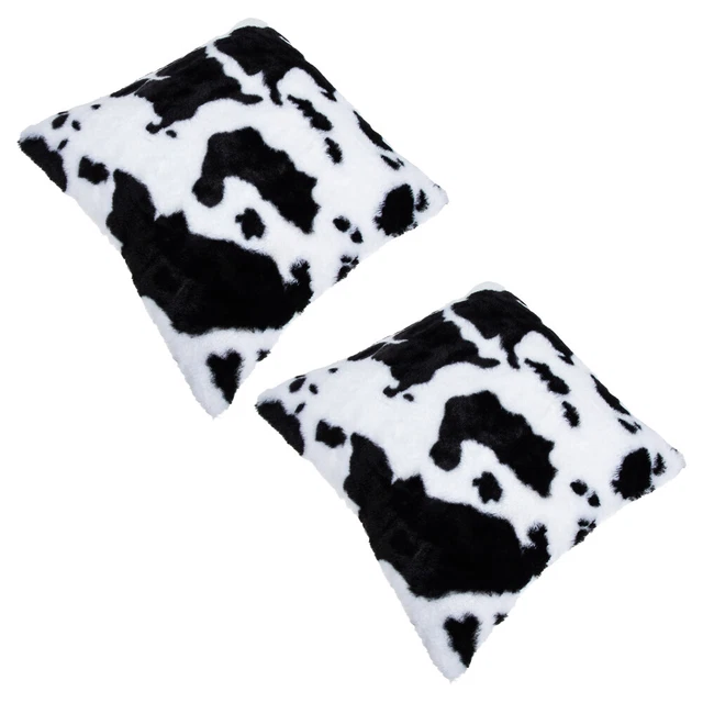 2 pz federa cuscino peluche con latte mucca modello accessori biancheria da letto