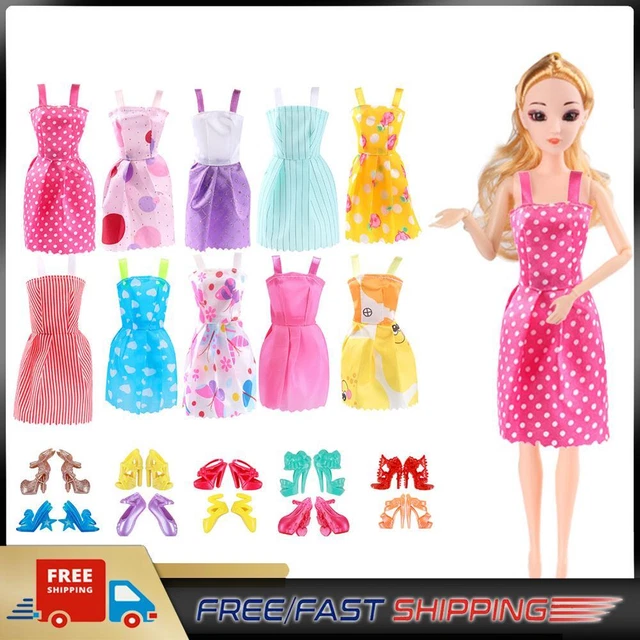 Doll Party Clothes Shoes Dolls Dressup Accessories Family Toys Random (20pcs)