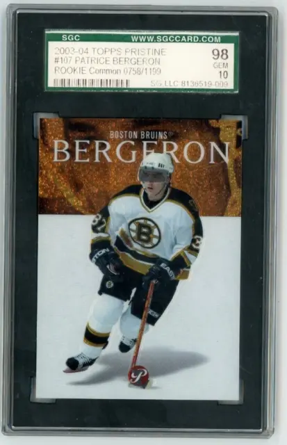 2003-04 Topps C55 Hockey Card #148 Patrice Bergeron RC Rookie Card Boston  Bruins Official NHL Trading Card