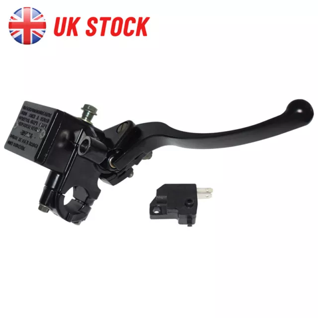 7/8" Universal Motorcycle Brake Clutch Master Cylinder Reservoir levers Black