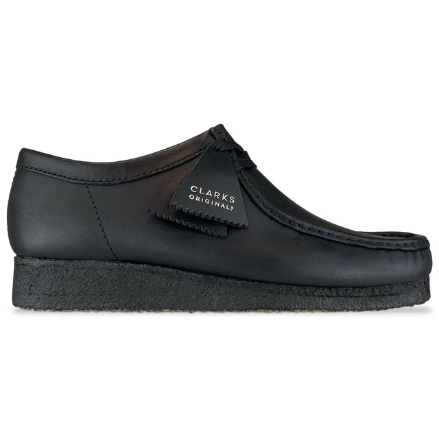 Mens black leather best sale wallabees