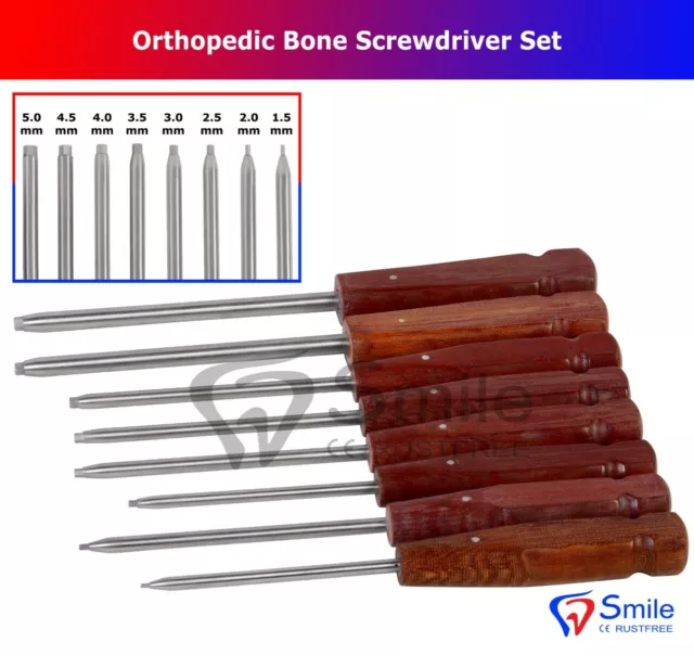 Smile Bone Screwdriver Hex Head 8 Pcs Set - Veterinary orthopedics Instruments