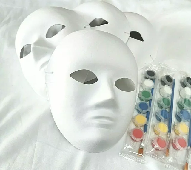 White Mask Plain Masks Masquerade Halloween Fancy Dress (Crown Mask)