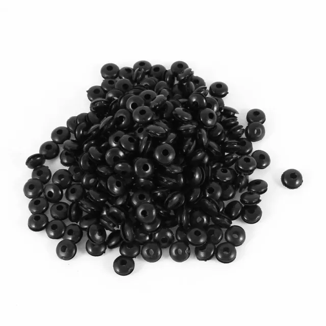 300 PCS 3mm Inner Diameter Rubber Cable Wiring Grommets Gasket Ring