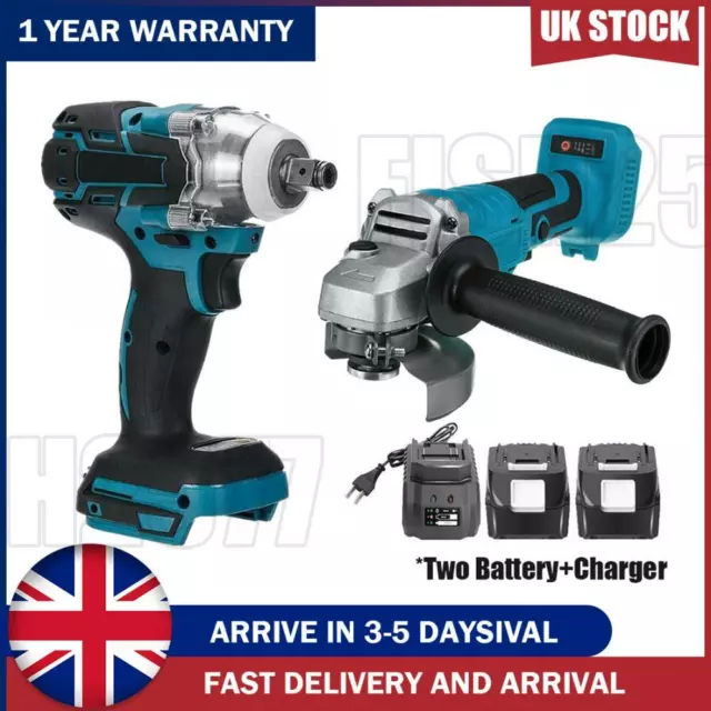 18V Cordless Impact Wrench + Angle Grinder 2IN1 Cordless Tool Combo For Makita